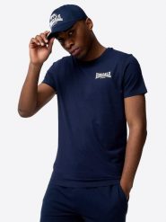 T-shirt o wąskim kroju Lonsdale Elmdon. Niebieskie t-shirty męskie Lonsdale, xl, bez wzorów, z bawełny, klasyczne, bez kołnierzyka. Za 119.50 zł.