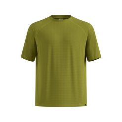 Koszulka z krótkim rękawem męska ODLO T-shirt crew neck s/s CUBIC. Zielone t-shirty męskie Odlo, m, bez wzorów, sportowe, bez kołnierzyka. Za 249.99 zł.