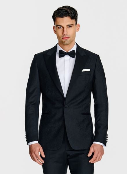 Czarna żakardowa marynarka smokingowa. Czarne marynarki męskie Pako Lorente, bez wzorów, z wełny. Za 2,499.99 zł.