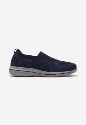 Czarno-Niebieskie Wsuwane Buty Sportowe z Elastyczną Cholewką w Melanżowy Wzór Andicra. Czarne buty sportowe męskie Born2be, bez zapięcia. Za 99.99 zł.