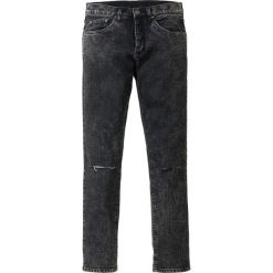 Dżinsy ze stretchem Skinny Fit Straight bonprix czarny "stone used". Czarne jeansy męskie bonprix. Za 109.99 zł.