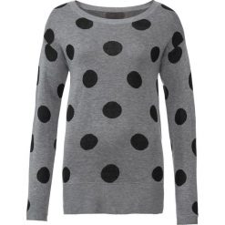 Sweter w grochy bonprix szary w grochy. Swetry damskie marki bonprix. Za 37.99 zł.