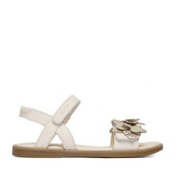 Sandały Lasocki Young. Białe sandały dziewczęce Lasocki Young, bez zapięcia. Za 129.99 zł.