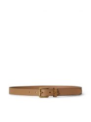 LAUREN RALPH LAUREN Pasek 412968763015 Brązowy jasny. Brązowe paski damskie Lauren Ralph Lauren, bez wzorów, ze skóry. Za 419.99 zł.
