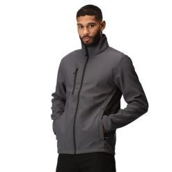 Kurtka Softshellowa Męska. Szare kurtki męskie Regatta, m, bez wzorów, z dzianiny, klasyczne, bez kaptura. Za 133.99 zł.