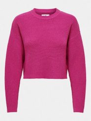 ONLY Sweter Malavi 15284453 Różowy Regular Fit. Czerwone swetry damskie Only, l, bez wzorów, z syntetyku, bez kołnierzyka, bez ramiączek, bez kaptura. Za 89.99 zł.