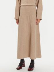IVY OAK Spódnica trapezowa Kaia Rose IO113148 Beżowy Loose Fit. Brązowe spódnice damskie IVY & OAK, s, bez wzorów, z wełny, trapezowe. Za 849.99 zł.