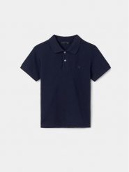 Mayoral Polo 890 Granatowy Regular Fit. Niebieskie t-shirty dla chłopców Mayoral, bez wzorów, z bawełny, bez ramiączek. Za 39.99 zł.