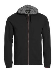 Clique Classic Hoody Full Zip – Męska bluza z kapturem na zamek. Czarne bluzy męskie CLIQUE, m, bez wzorów, z bawełny, z kapturem. Za 233.98 zł.
