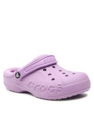 Crocs Klapki 9 Baby Lined Clog 205969-5Q5 Fioletowy. Fioletowe klapki damskie Crocs, bez wzorów, z tworzywa sztucznego, bez obcasa. Za 169.99 zł.