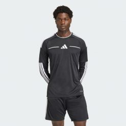 Koszulka z długim rękawem REFEREE 26. Białe koszulki sportowe męskie Adidas, bez wzorów, bez kołnierzyka, bez ramiączek, do piłki nożnej. Za 264.40 zł.