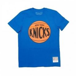 Koszulka sportowa męska Mitchell & Ness New York Knicks Team Logo. Niebieskie koszulki sportowe męskie Mitchell & Ness, m, bez wzorów, z bawełny, bez kołnierzyka, bez ramiączek. Za 129.00 zł.