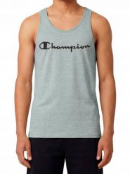 Koszulka Męska Champion Bez Rękawów Sportowa Tank Top. Szare koszulki sportowe męskie Champion, m, bez wzorów, z bawełny, bez kołnierzyka, bez ramiączek. Za 129.00 zł.