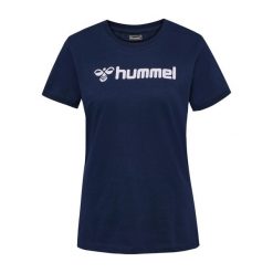 Koszulka damska Hummel Mover. Niebieskie t-shirty damskie Hummel, bez wzorów, casualowe, bez kołnierzyka. Za 125.50 zł.
