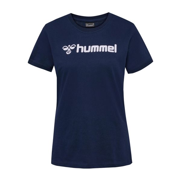 Koszulka damska Hummel Mover. Niebieskie t-shirty damskie Hummel, bez wzorów, sportowe, bez kołnierzyka. Za 125.50 zł.