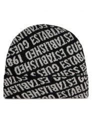 Guess Czapka M1BZ02 Z2VX2 Czarny. Czarne rękawiczki męskie Guess, na zimę, z aplikacjami, z materiału. Za 179.99 zł.