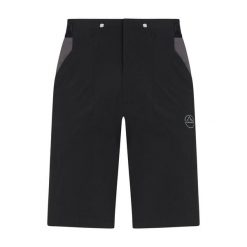 Spodenki trekkingowe męskie La Sportiva Guard. Czarne krótkie spodenki sportowe męskie La Sportiva, l, bez wzorów, z elastanu, trekkingowe. Za 411.25 zł.