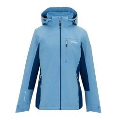 Damska Kurtka Wodoodporna Bosfield. Niebieskie kurtki damskie Regatta, bez wzorów, bez kaptura, trekkingowe. Za 387.99 zł.