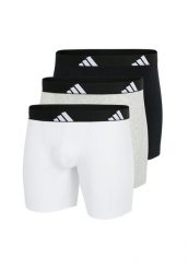 Bokserki Active Flex Cotton 3 pak. Niebieskie bokserki męskie Adidas, l, bez wzorów, z bawełny. Za 130.99 zł.
