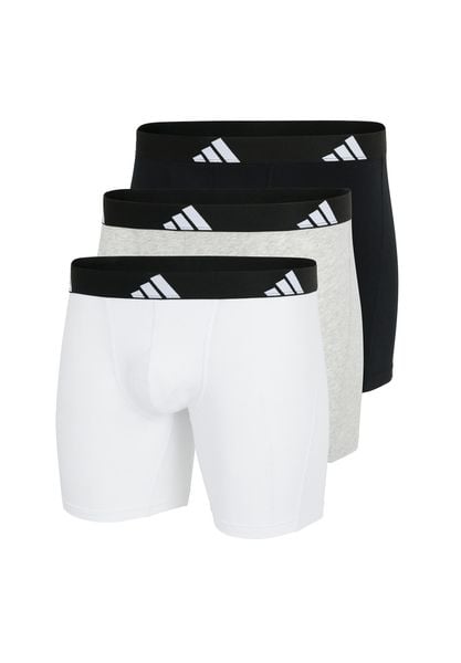 Bokserki Active Flex Cotton 3 pak. Niebieskie bokserki męskie Adidas, l, bez wzorów, z bawełny. Za 130.99 zł.
