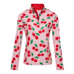 Bluza narciarska Damska Gareth & Lucas The One Hundred and Eight. Czerwone bluzy damskie GARETH & LUCAS, bez wzorów, z elastanu, bez kaptura, narciarskie. Za 229.99 zł.