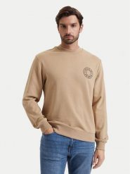 HUGO Bluza Nedos 50572298 Beżowy Regular Fit. Brązowe bluzy męskie Hugo, l, bez wzorów, z bawełny, bez kaptura. Za 349.99 zł.