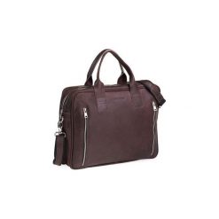 Ciemno brązowa męska torba na ramię brodrene bl02, Kolor wnętrza: Czarny. Torby na laptopa męskie marki Brødrene. Za 350.00 zł.