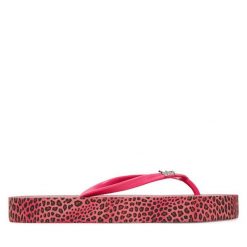 Japonki Juicy Couture. Czerwone klapki damskie Juicy Couture, bez wzorów, bez obcasa. Za 79.99 zł.