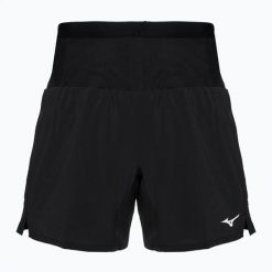 Spodenki do biegania męskie Mizuno Multi Pocket. Czarne krótkie spodenki sportowe męskie Mizuno, m, bez wzorów, z materiału, do biegania. Za 239.99 zł.
