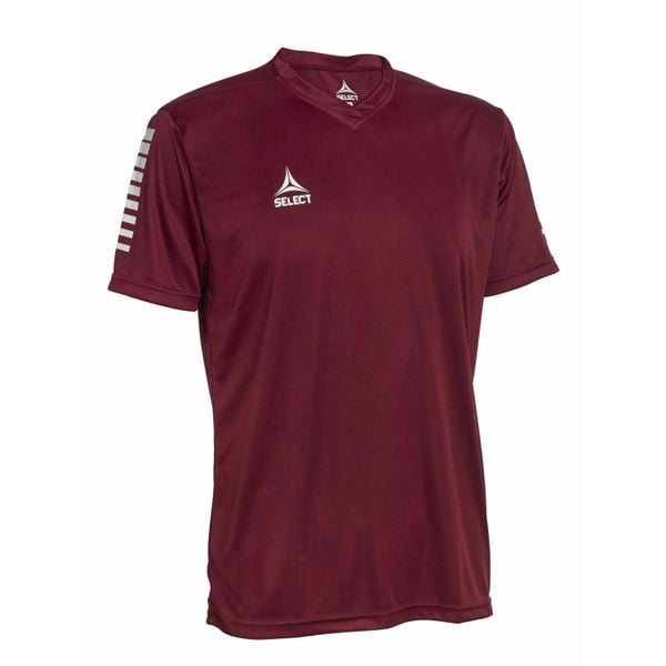 SELECT Koszulka PISA bordowa. Czerwone koszulki sportowe męskie Select, m, bez wzorów, z materiału, bez kołnierzyka, bez ramiączek, do piłki nożnej. Za 101.52 zł.