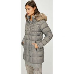 Answear - Kurtka/płaszcz 40JKT14362F. Szare kurtki damskie ANSWEAR, s, bez wzorów, z materiału, z kapturem. W wyprzedaży za 199.90 zł.
