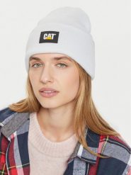 CAT Footwear Czapka Label Cuff 1090026 Biały. Białe czapki i kapelusze damskie CAT Footwear, na zimę, bez wzorów, z materiału. Za 99.99 zł.