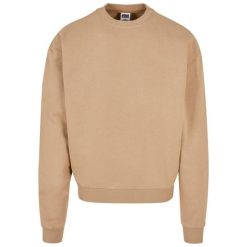 Bluza Urban Classics Ultra Heavy Crew. Brązowe bluzy męskie Urban Classics, m, bez wzorów, bez kaptura. Za 243.50 zł.