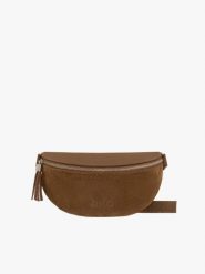 Brązowa torebka nerka. Brązowe torebki do ręki damskie Brawo sp. z o.o., bez wzorów, ze skóry, klasyczne, bez dodatków. Za 229.99 zł.