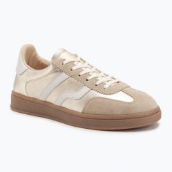 Buty damskie GANT Cuzima. Żółte obuwie sportowe damskie GANT, bez wzorów, ze skóry. Za 419.99 zł.