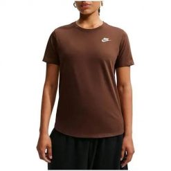 Koszulka sportowa damska Nike DX7902259CACAOWOW. Brązowe koszulki sportowe damskie Nike, l, bez wzorów, bez kołnierzyka, bez ramiączek. Za 229.99 zł.