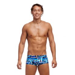 Trunki męskie Funky Trunks Polar Caps - sidewinder. Niebieskie kąpielówki męskie FUNKY TRUNKS, m, bez wzorów, z polaru, do pływania. Za 129.99 zł.
