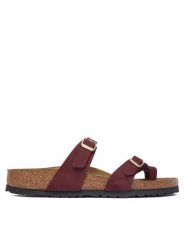 Birkenstock Japonki Mayari 1032984 Bordowy. Czerwone klapki damskie Birkenstock, bez wzorów, z nubiku, bez obcasa. Za 549.99 zł.