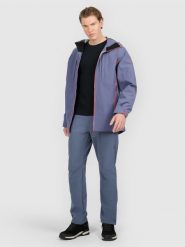 4F Spodnie trekkingowe membrana 5000 męskie - granatowe 3XL. Niebieskie spodnie sportowe męskie 4f, m, bez wzorów, ze skóry, trekkingowe, primaloft. Za 299.99 zł.