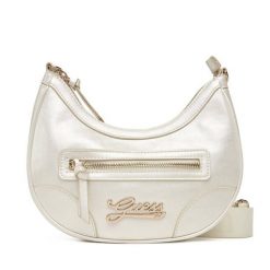 Torebka Guess. Białe listonoszki damskie Guess, z aplikacjami, bez dodatków. Za 219.99 zł.