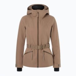 Kurtka narciarska damska BOGNER FIRE+ICE Moia 2. Brązowe kurtki snowboardowe damskie na zimę, l, bez wzorów, z materiału, bez kaptura, narciarskie. Za 1,999.00 zł.