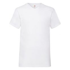 Fruit Of The Loom Valueweight T-shirt V-neck męska, biała, rozmiar S. Białe koszulki sportowe damskie Fruit of the Loom, m, bez wzorów, z bawełny, klasyczne, bez kołnierzyka. Za 130.99 zł.
