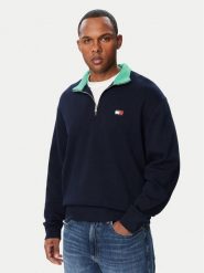 Tommy Jeans Bluza Branded DM0DM23605 Granatowy Regular Fit. Niebieskie bluzy męskie Tommy Jeans, m, bez wzorów, z bawełny, bez kaptura. Za 489.99 zł.
