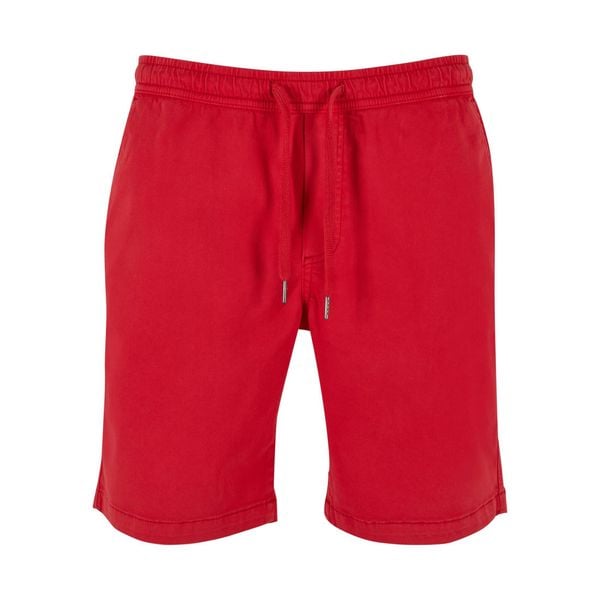 Szorty Urban Classics Stretch Twill. Czerwone spodnie materiałowe męskie Urban Classics, m, bez wzorów, z dresówki. Za 128.10 zł.