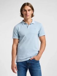 MESKA KOSZULKA POLO LEE GARMENT DYE POLO CONCRETE GRAY 112363859. Szare koszulki polo męskie Lee, xl, bez wzorów, bez ramiączek. Za 99.99 zł.