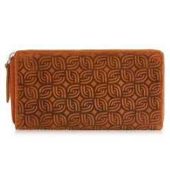 Portfel skórzany vintage Paolo Peruzzi pomarańczowy T-116-HOR. Brązowe portfele damskie Paolo Peruzzi, bez wzorów, ze skóry. Za 59.99 zł.