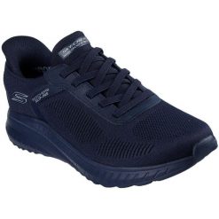 Buty sportowe męskie Skechers Bob Squad Chaos Solid Step. Niebieskie buty sportowe męskie Skechers, bez zapięcia. Za 329.99 zł.