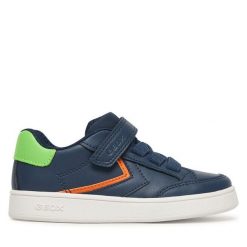 Sneakersy Geox. Niebieskie trampki i tenisówki chłopięce Geox, bez wzorów, bez zapięcia. Za 199.99 zł.