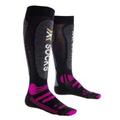Skarpety narciarskie X-Socks Ski All Round. Czarne skarpety damskie X-Socks, bez wzorów, z materiału. Za 53.49 zł.