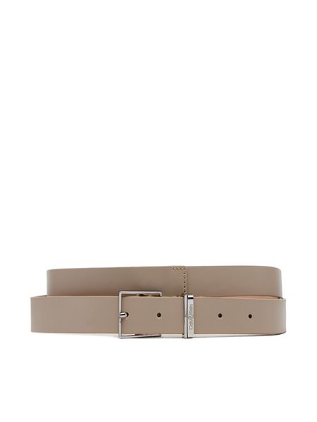 Calvin Klein Pasek Damski Branded Loop Square Belt 2.5 K60K612866 Beżowy. Brązowe paski damskie Calvin Klein, bez wzorów, ze skóry. Za 129.99 zł.